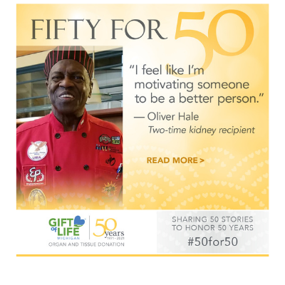 African American man in red chef uniform