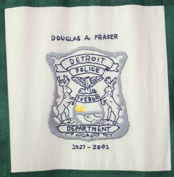 Douglas Fraser, Detroit Police Department Badge embroidery