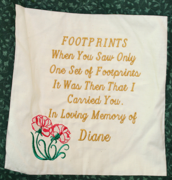 Diane, Footprints Poem