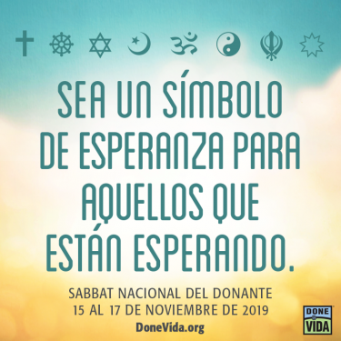 National Donor Sabbath graphic_spanish