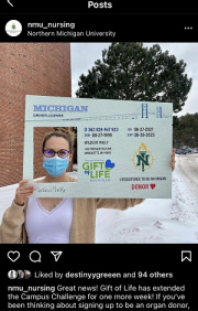 أضاف تحدي Gift of Life Michigan Campus 164 اسمًا إلى سجل متبرعي الأعضاء في ميشيغان. 