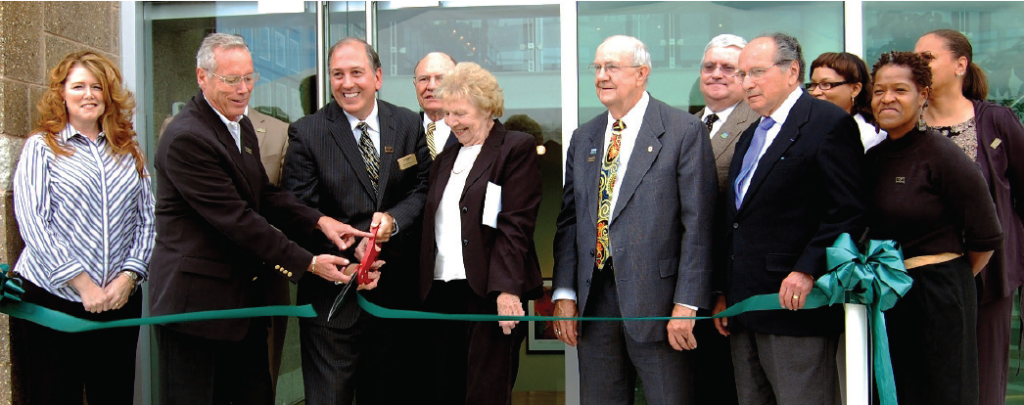 Gift of Life's first three executive directors cut the ribbon on the new Research Park Drive building in 2008
