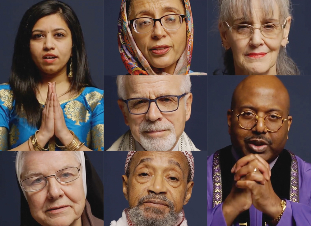 Photo collage of men and women from a variety of faith traditions