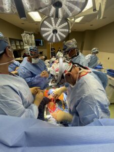 Surgical team in operating room