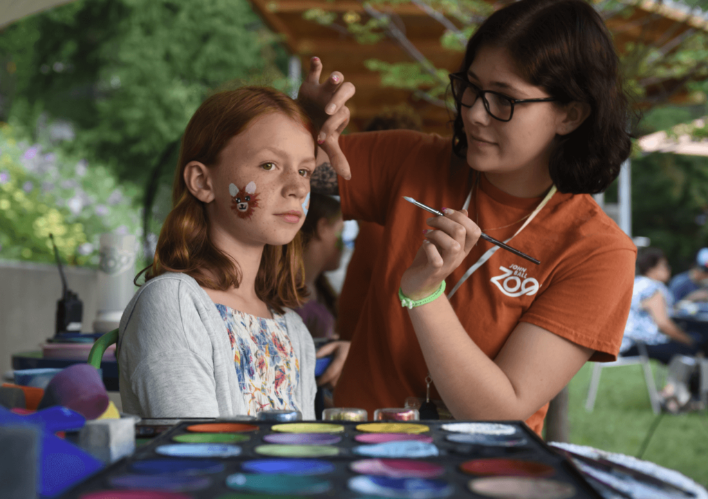 Kids of all ages got their faces painted at Donate Life Night at the Zoo