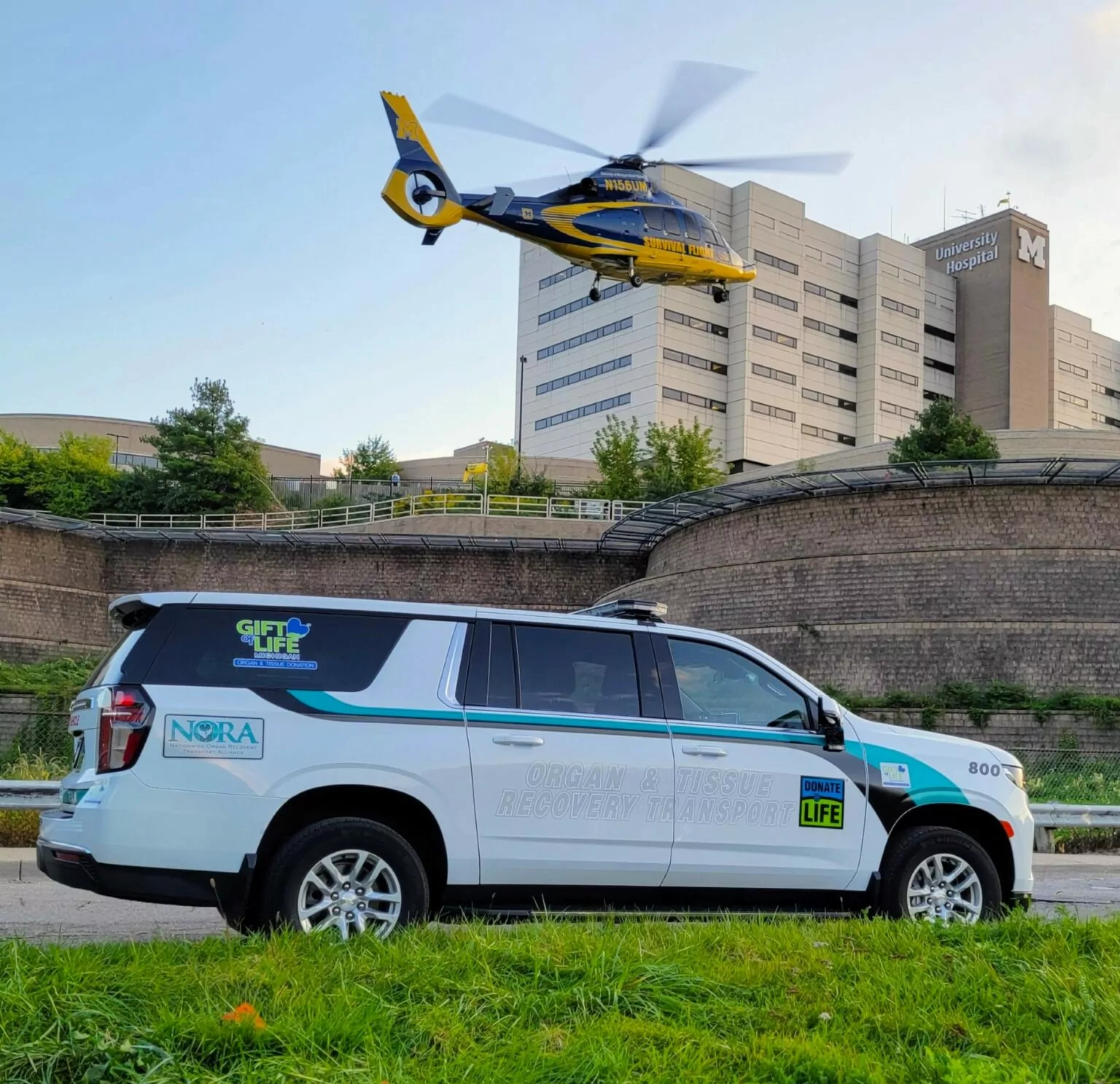 Nationwide Organ Recovery Transport Alliance (NORA) helps Gift of Life and local transplant hospitals move organs and medical teams around the state.