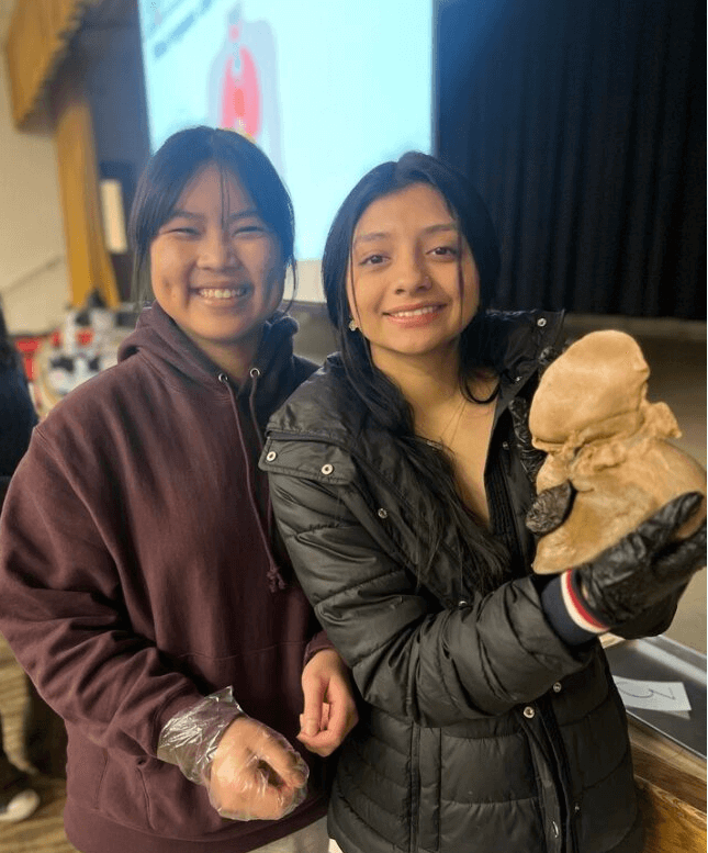 Students get to hold and examine real human organs in the All of Us educational program provided by Gift of Life Michigan for free to high schools throughout the state.