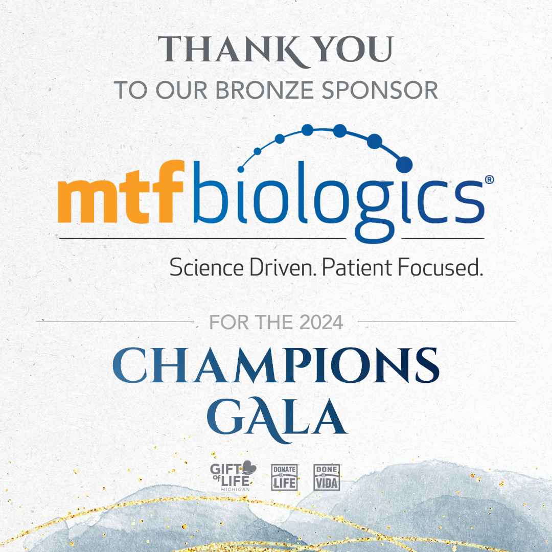 Thank you to our bronze sponsor, MTF Biologics