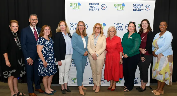 Congresswomen Debbie Dingell and Hilary Scholton along with several state elected officials and Gift of Life leadership