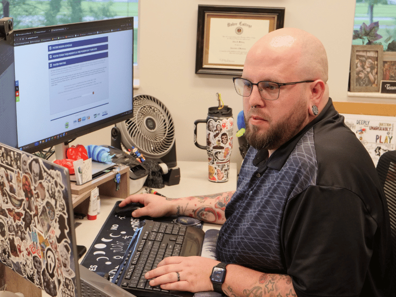 Allen Whitney at his computer