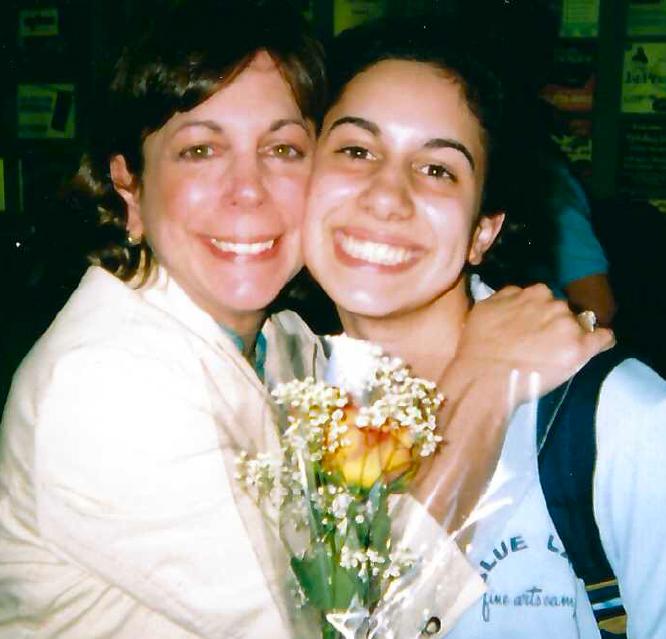 Kathy and Rebecca Vogelsang embracing