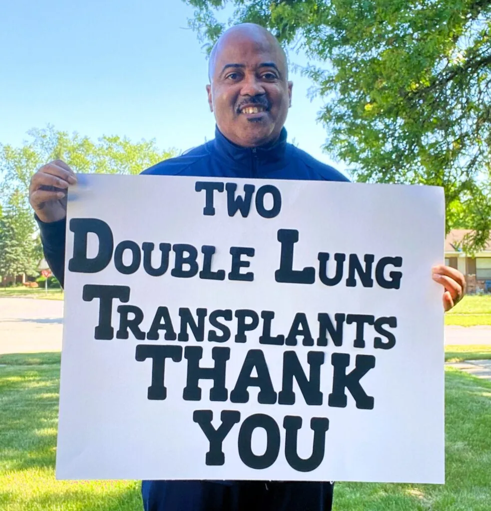 Michael Love has received two double-lung transplants