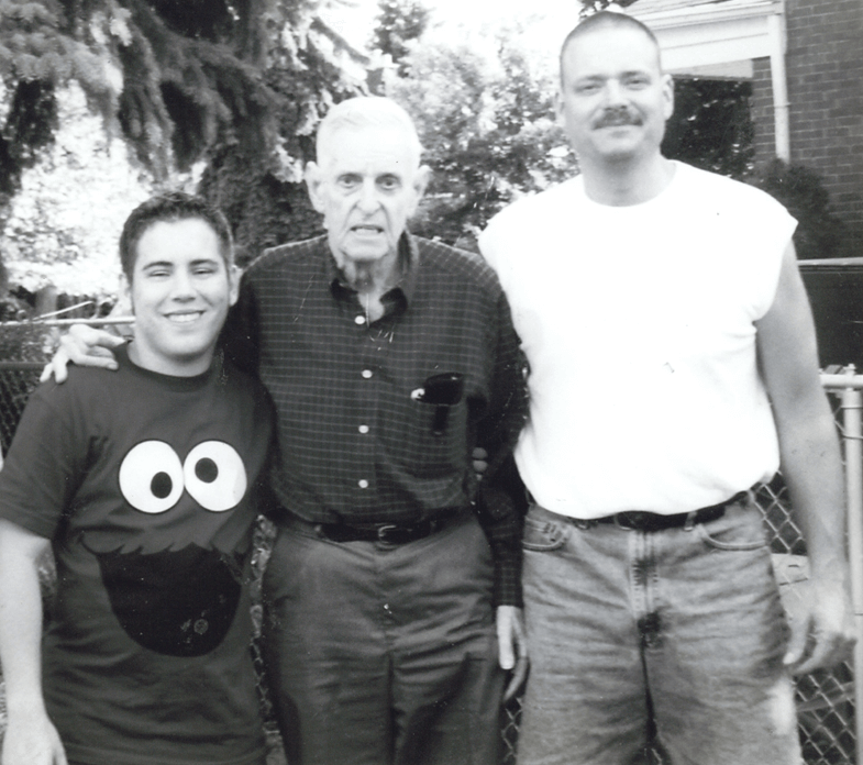 Three generations of Schramm men