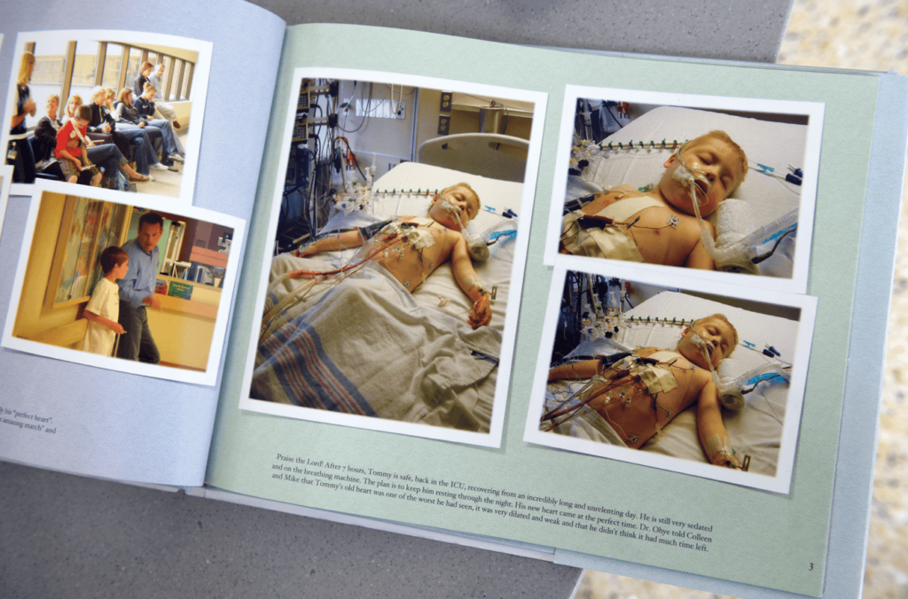 Tommy had three major heart surgeries before he turned three years old.