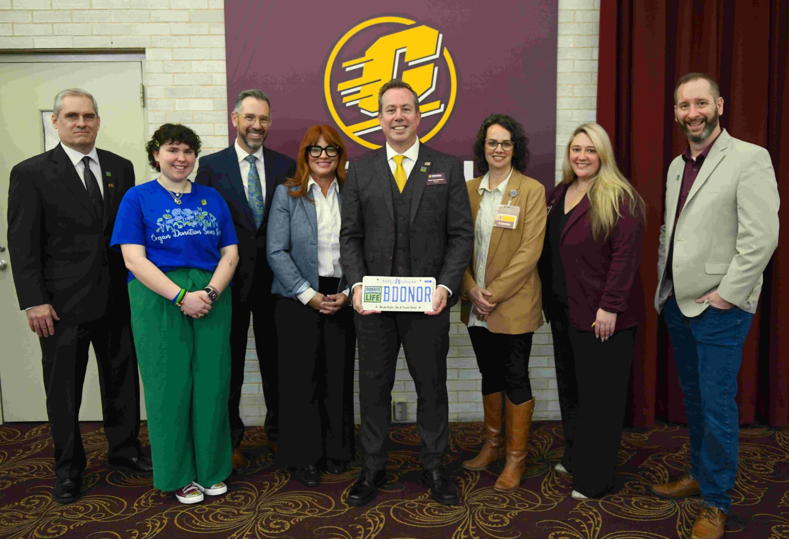 Gift of Life and CMU leadership gather for a photo